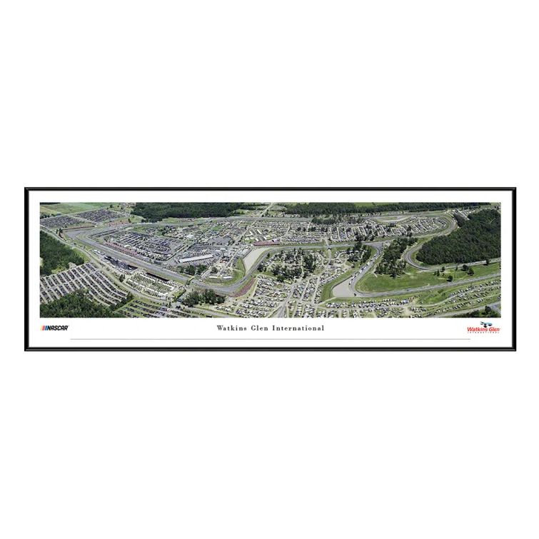 Watkins Glen International NASCAR Race Track Framed Aerial Print