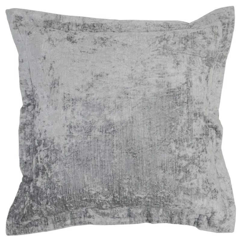 Bryce Gray Velvet 22-inch Square Throw Pillow