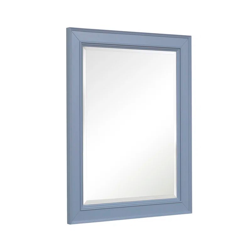Napa 28" Powder Blue Rectangular Wood Bathroom Vanity Mirror