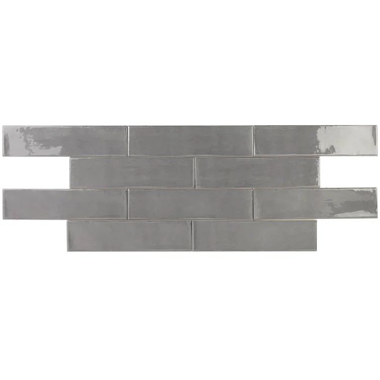 Bolton 3'' x 12'' Polished Gray Ceramic Subway Tile