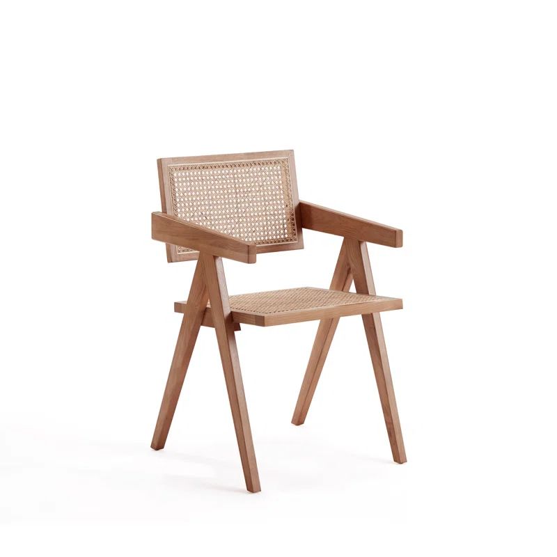 Ashwood & Natural Cane Mid-Century Modern Armchair