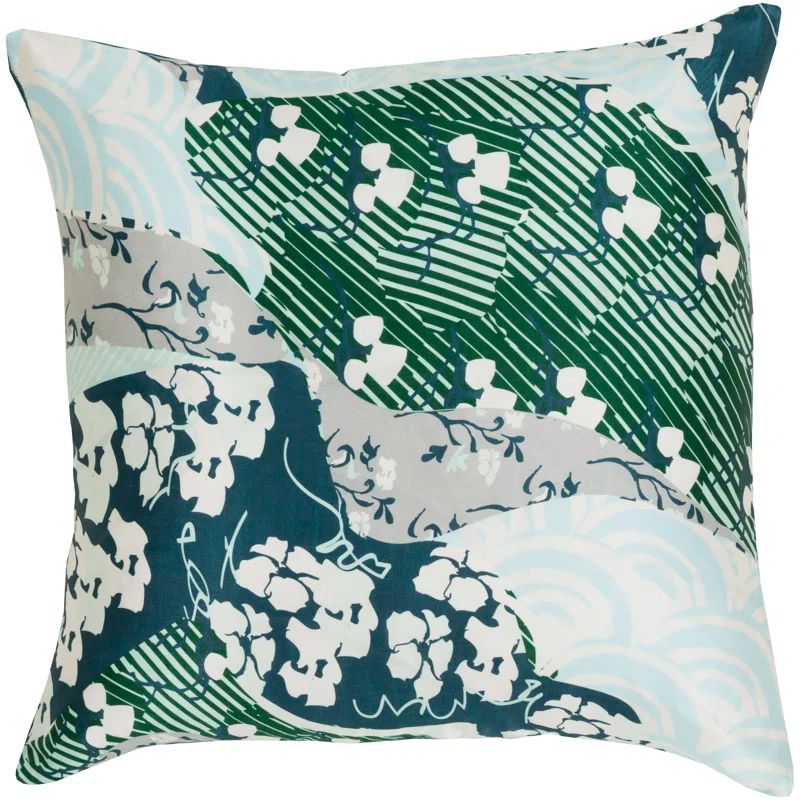 Square Silk Geisha Accent Throw Pillow