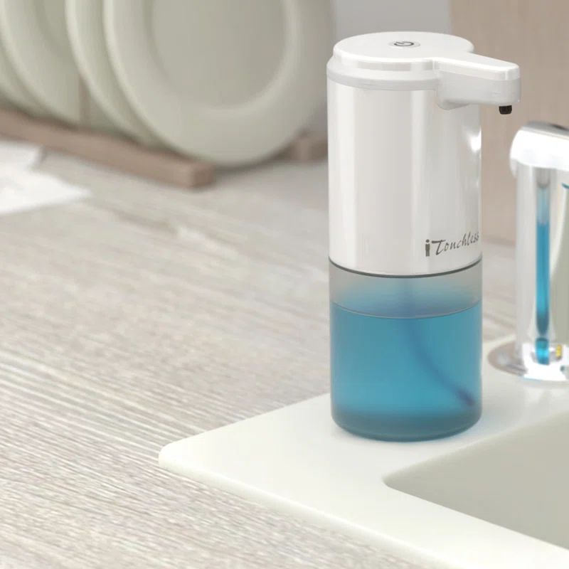 White Stainless Steel Automatic Foaming Soap Dispenser