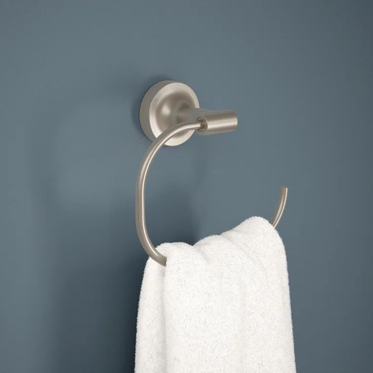 Voisin Brushed Nickel Wall Mounted Towel Ring