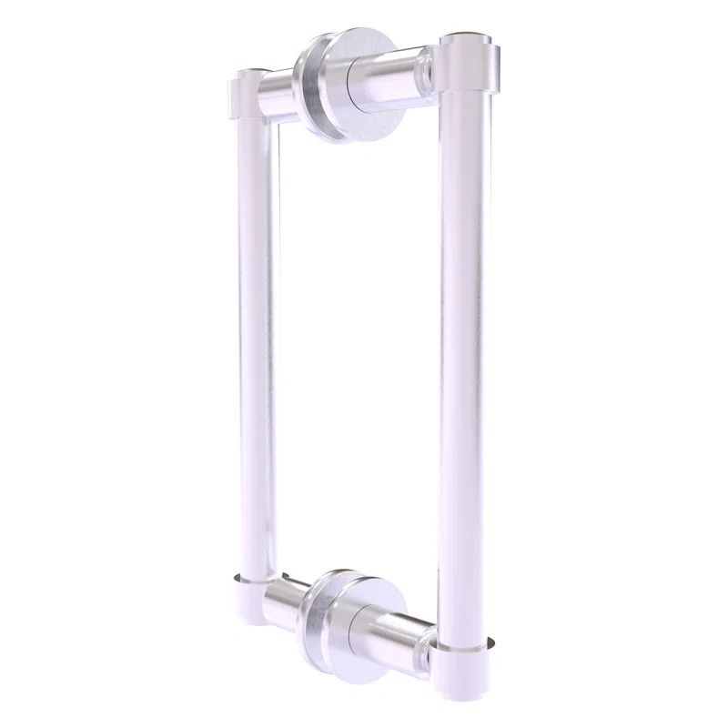 Satin Chrome Brass Shower Door Pull Handle Set
