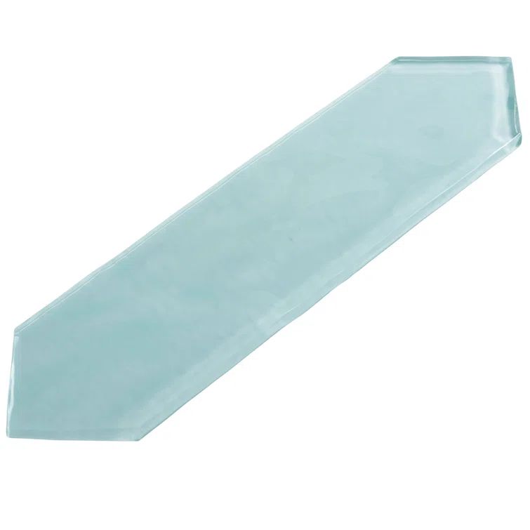Ergo 3" x 10" Blue Glass Hexagonal Subway Tile