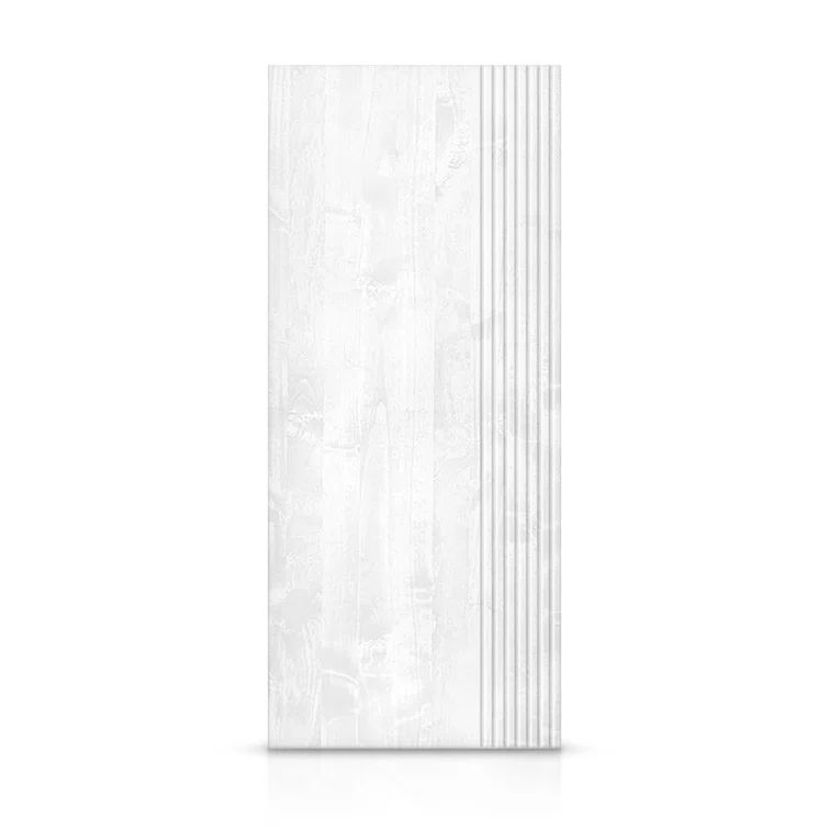 White Textured Hollow Core Stained Pine Wood Slab Door