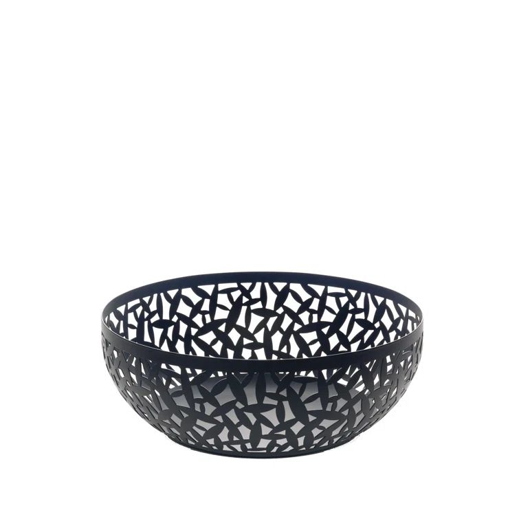 Large Black Steel Cactus Design Fruit Bowl