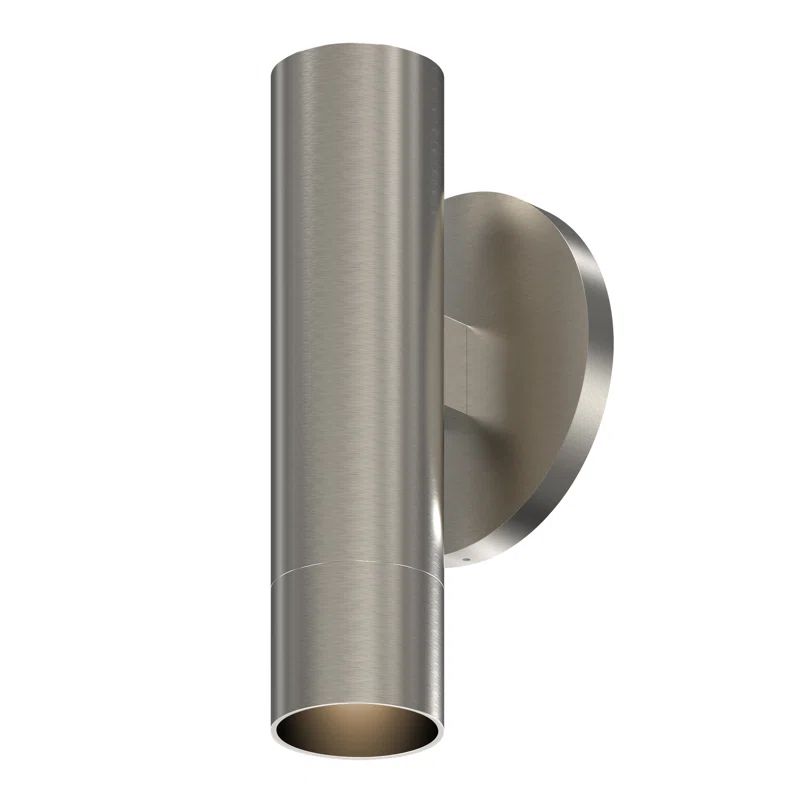 Alc 8'' Dimmable LED Cylinder Sconce in Satin Nickel