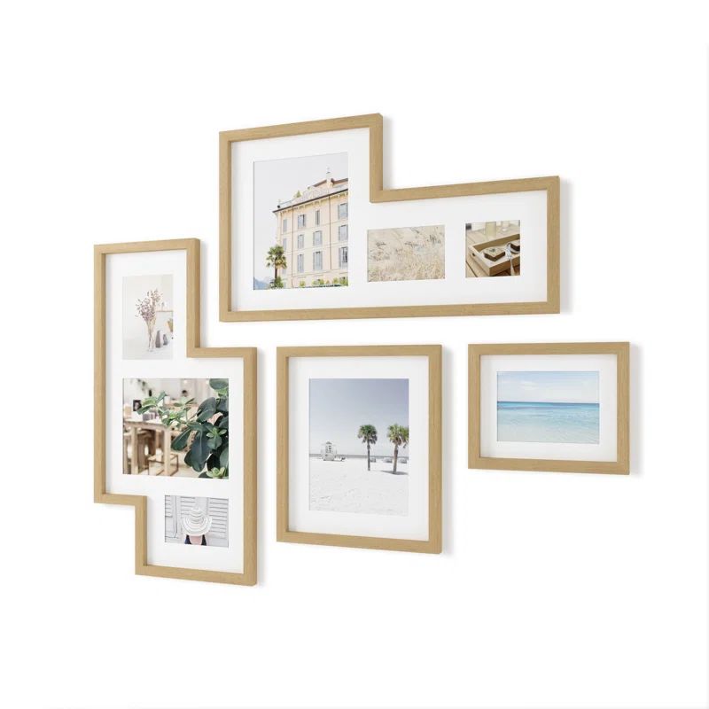 Natural Wood Gallery Picture Frame Set of 4