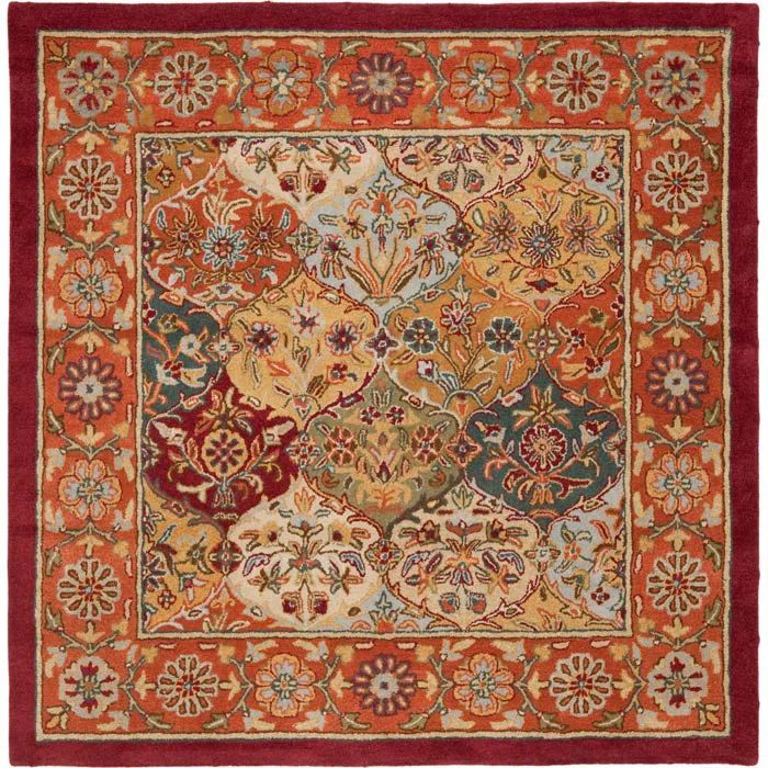 Heritage 3' x 5' Multi/Red Hand-Tufted Wool Area Rug