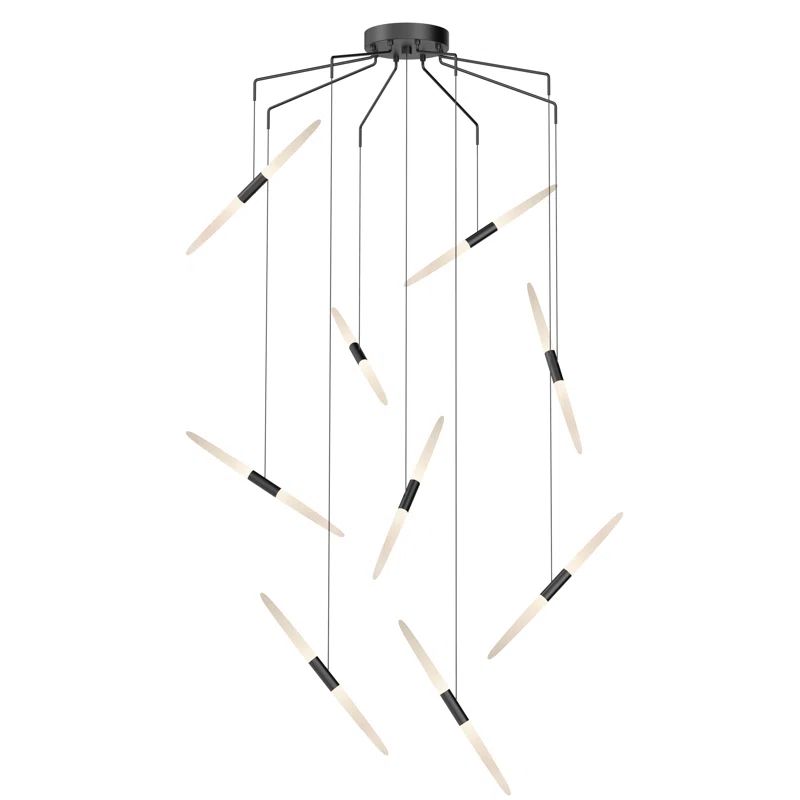 Satin Black Aluminum LED Indoor/Outdoor Pendant Light