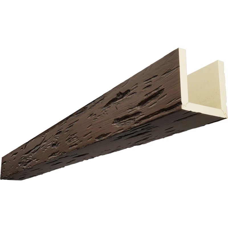 Aged Faux Wood 8-Foot Pecky Cypress U-Beam