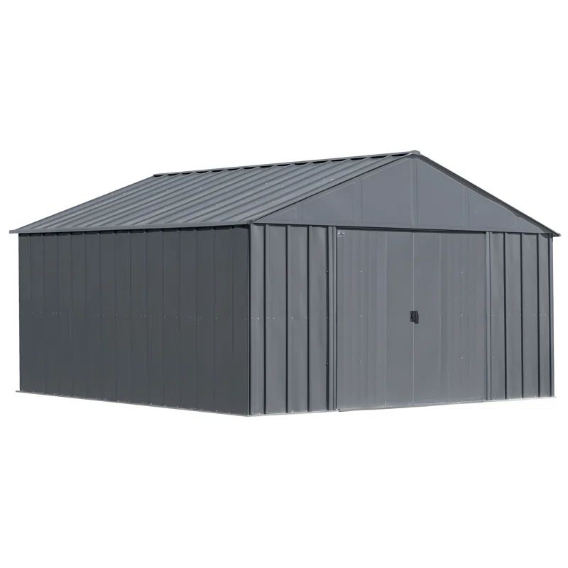 12' x 12' Charcoal Steel Storage Shed Kit