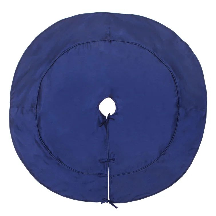 Navy Blue Polyester 54-Inch Christmas Tree Skirt
