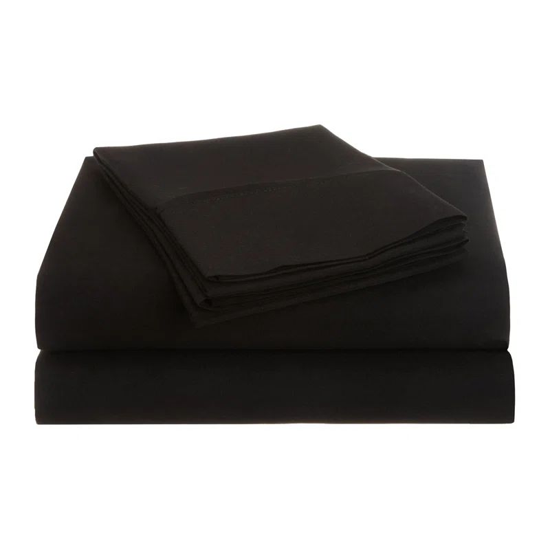 Twin Black Deep Pocket Microfiber Sheet Set