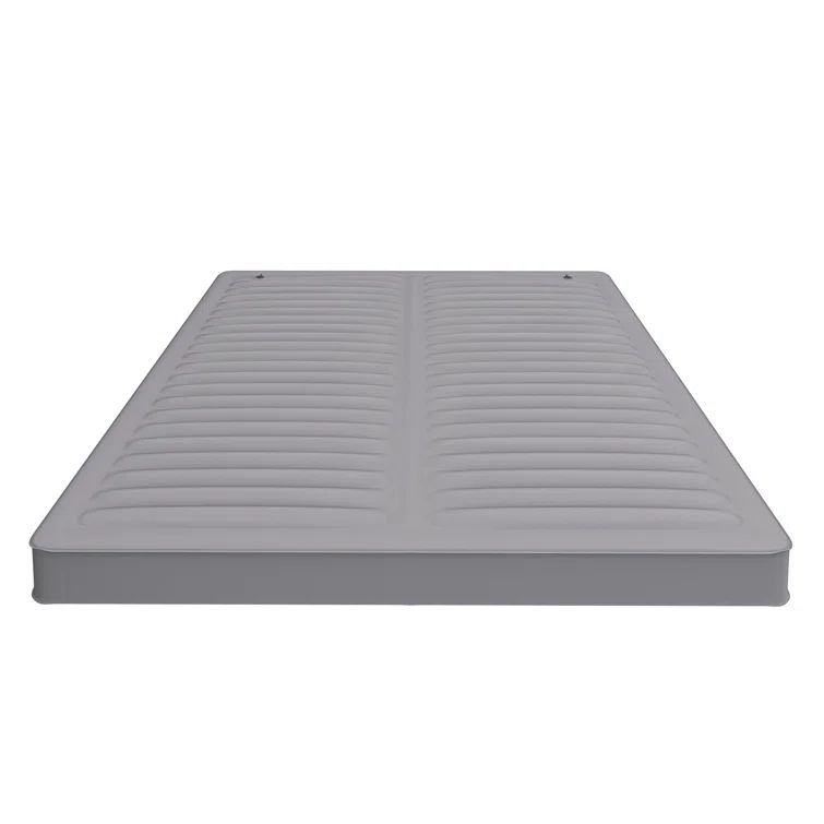 Gray 4" Inflatable Mattress Topper with Dual Adjustable Firmness