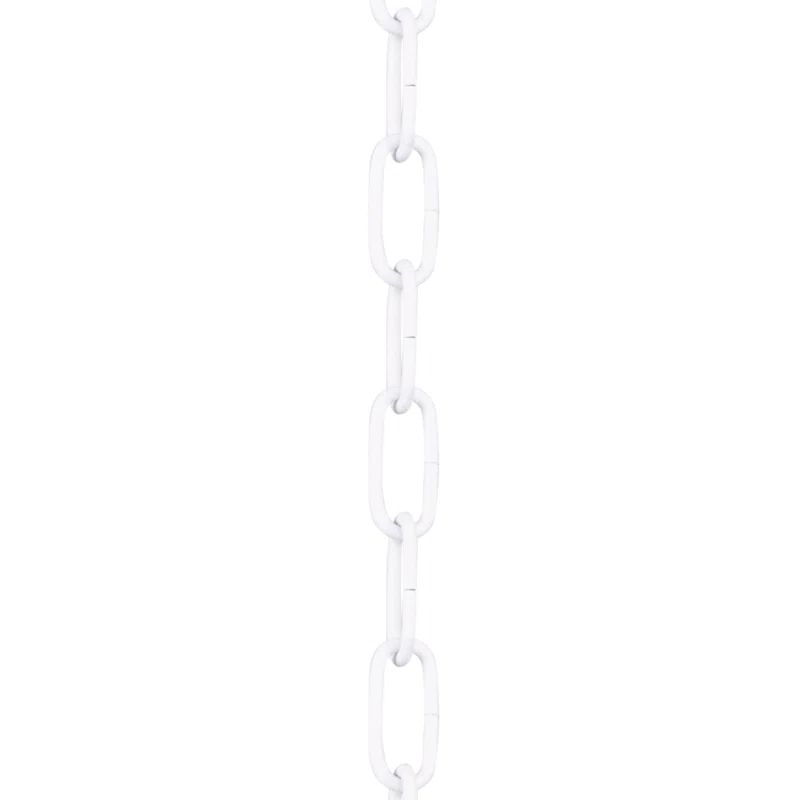 White Steel Decorative Chain for Lighting Fixtures, 36 inches