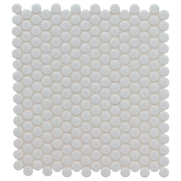 Bianco Matte Square Porcelain Mosaic Tile Sheet