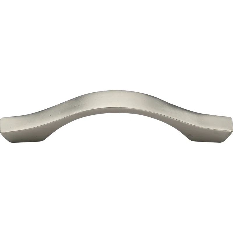 3 ¾" White Bronze Modern Flat Arch Cabinet Pull