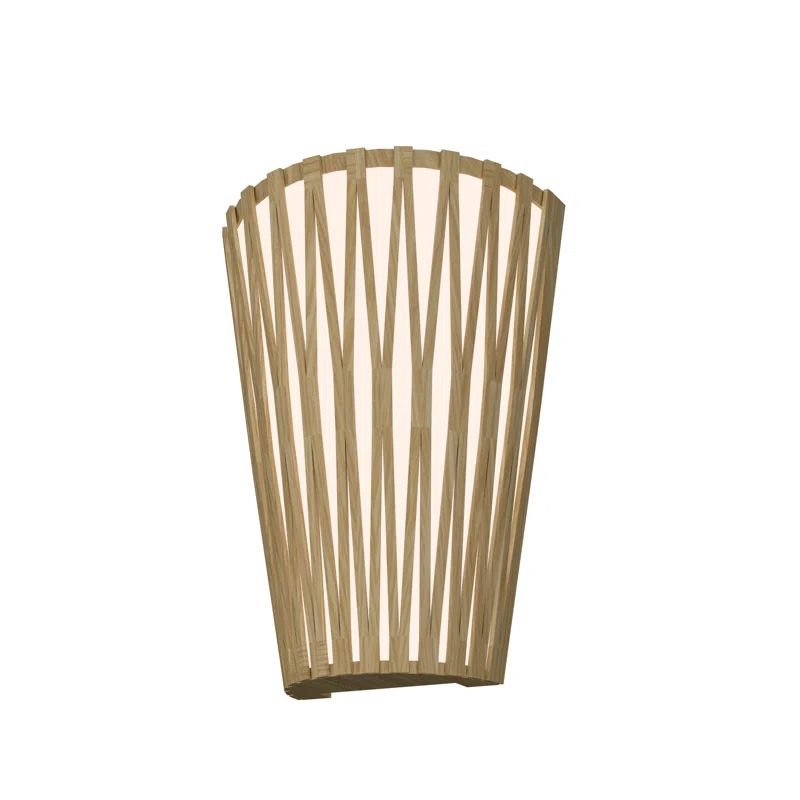Imbuia Wood Veneer LED Flush Mounted Sconce