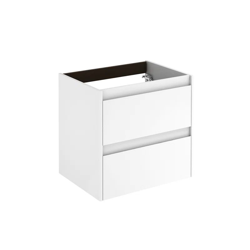 Ambra Matte White 23.4" Single Wall-Mounted Vanity Base