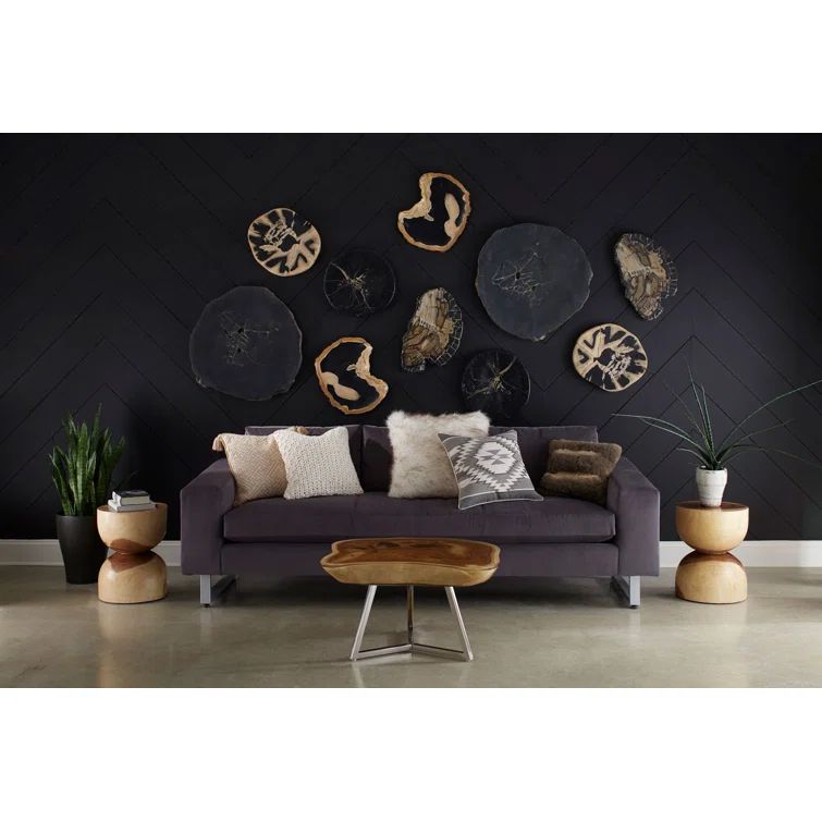 Black and Brown Resin Petrified Wood Wall Décor