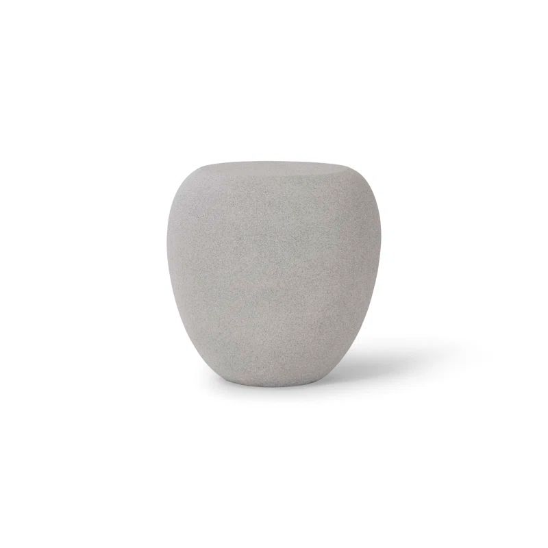 Dark Granite Oval Stone Side Table