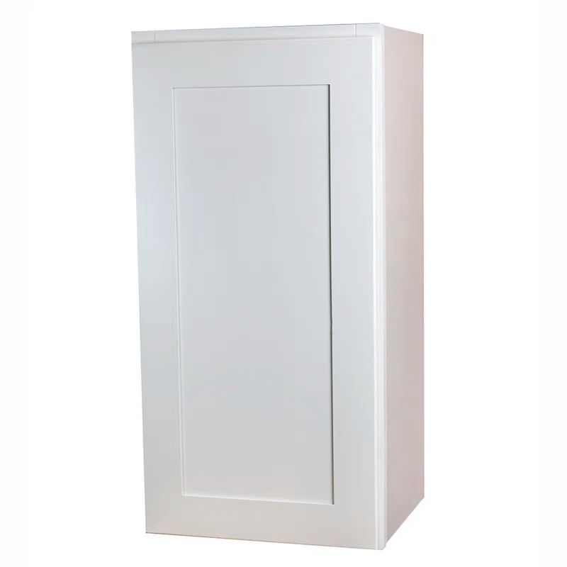 White Shaker Style Wall Cabinet with Adjustable Shelves