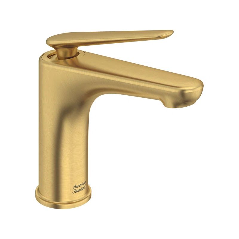 Brushed Gold Single-Handle Bathroom Faucet with Drain Assembly
