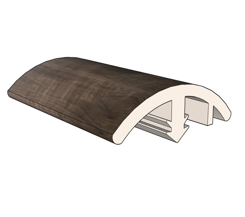 Carlsbad Dark Brown Vinyl Overlap Reducer Molding