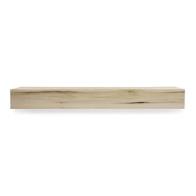 Unfinished Natural Wood Fireplace Mantel Shelf, 36" x 6.25"