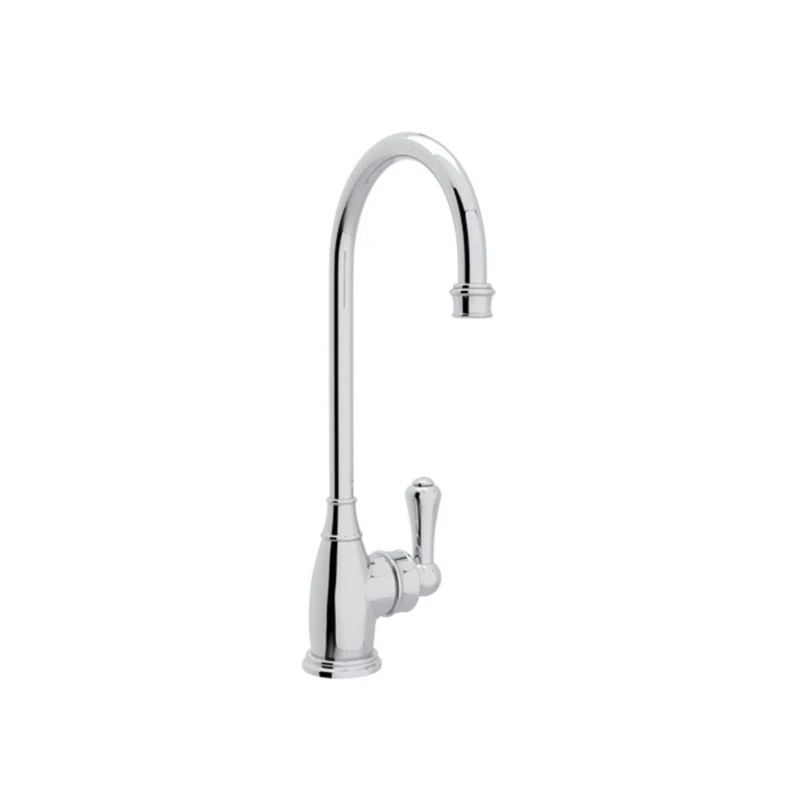 Elegant Polished Nickel 14'' Traditional Bar Faucet in Brass