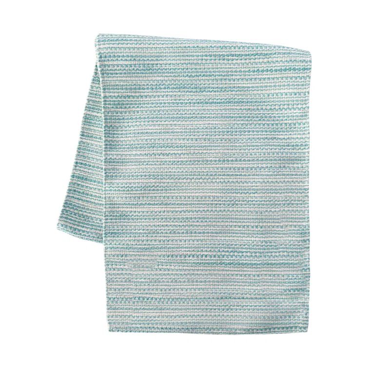 Aqua Plastic Indoor Outdoor Wrinkle Resistant Table Runner