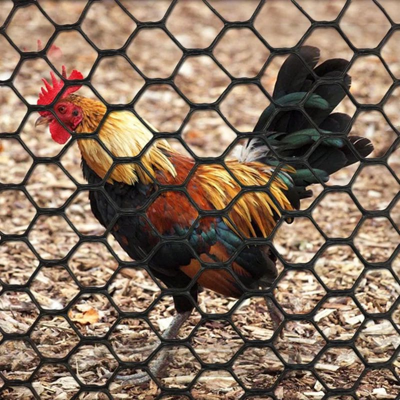 Black Plastic Hex Mesh Chicken Wire Garden Fence Netting