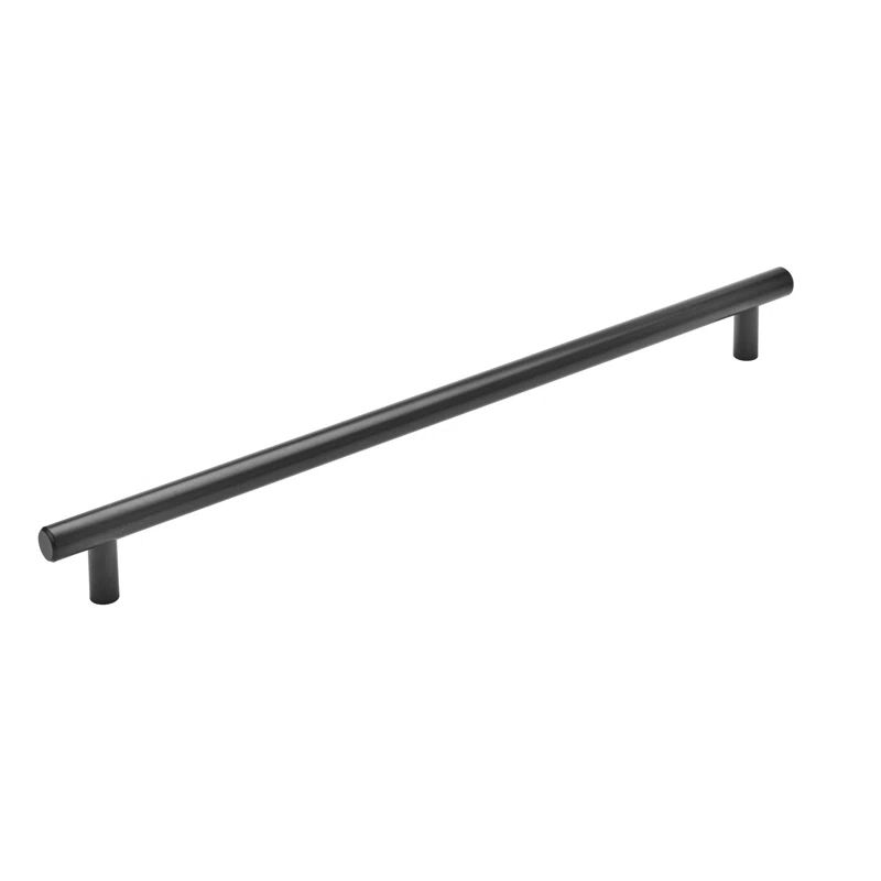 Matte Black 18-Inch Stainless Steel Bar Pull with Mounting Hardware