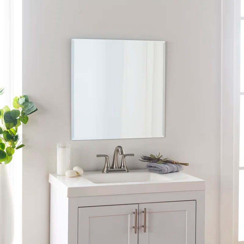 Contour Beveled Frameless Rectangular Wall Mirror