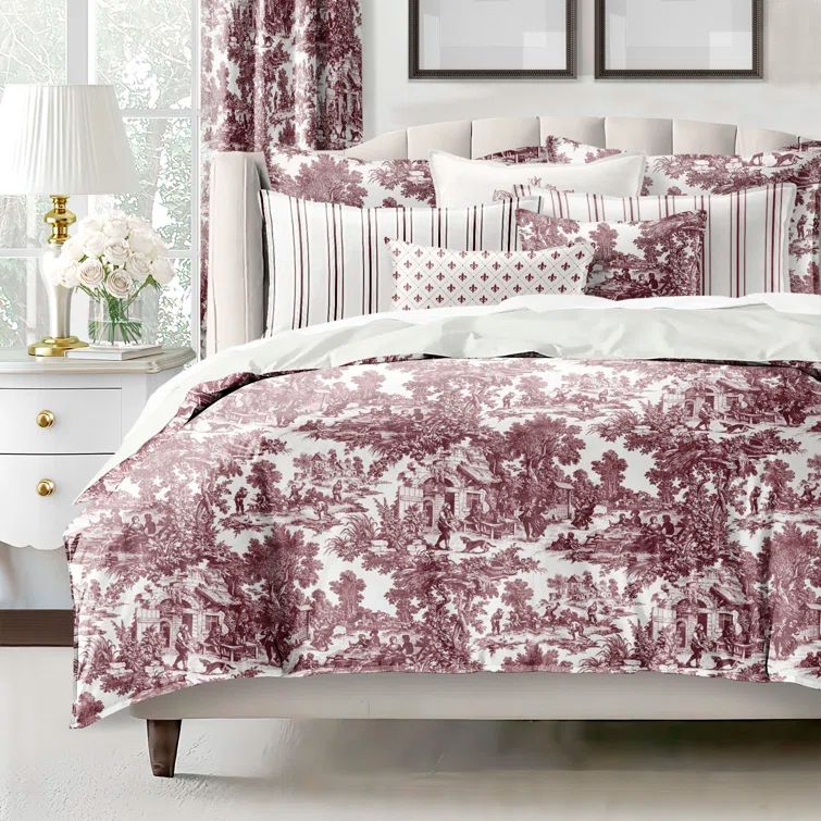 Ivory Cotton King Size Reversible Comforter Set