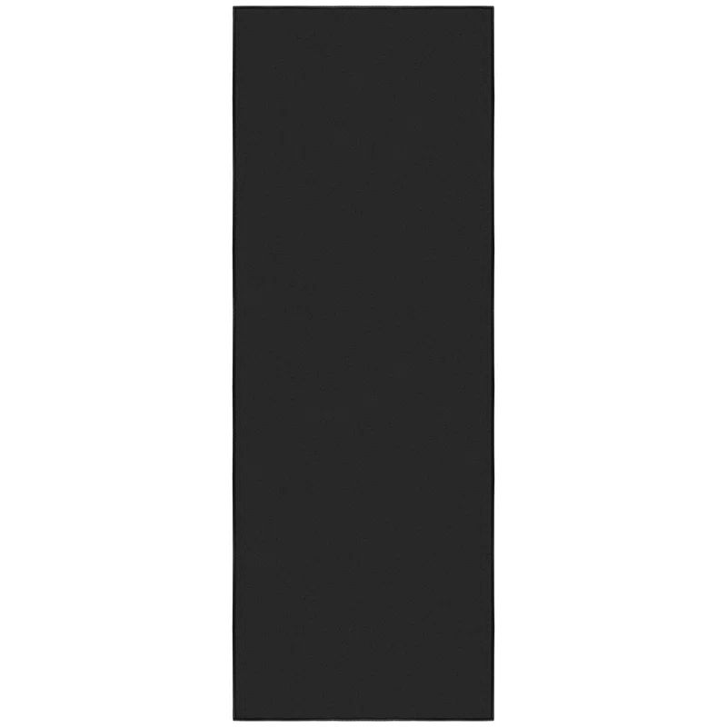 Black Synthetic Non-Slip Rectangle Area Rug