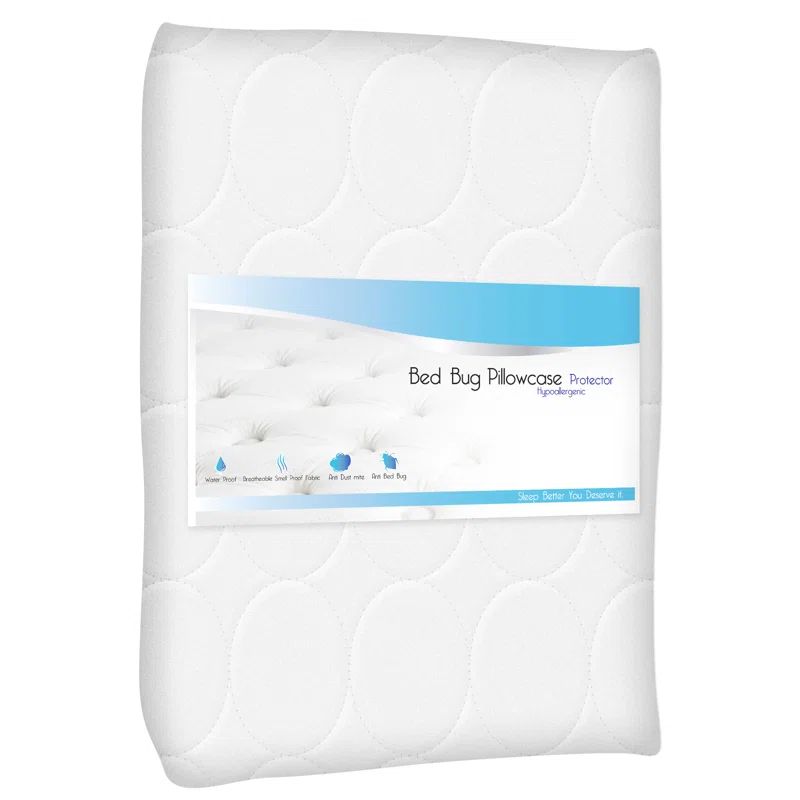 King-Size Hypoallergenic Cotton-Polyester Pillow Protector