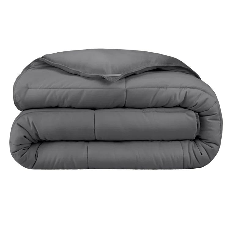 Twin XL Gray Microfiber Reversible Comforter Duvet Insert