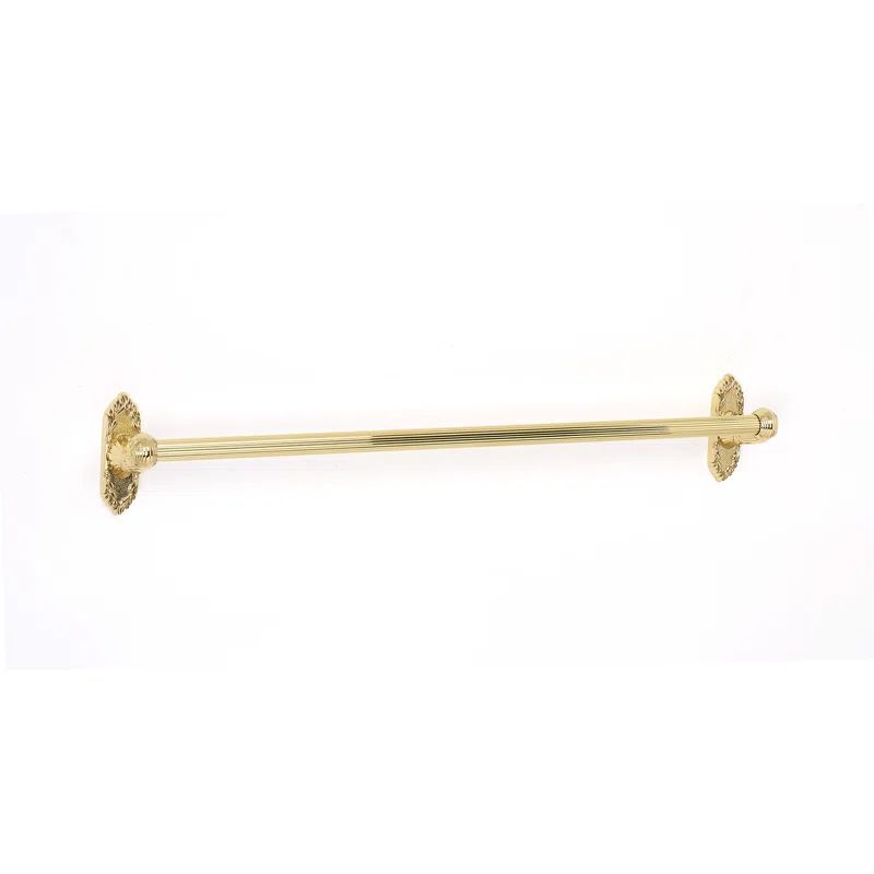 Elegant 25'' Polished Brass Traditional Round Towel Bar