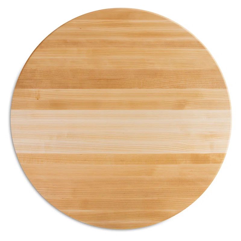 Cherry Round Edge Grain Wood Cutting Board, 18" x 18" x 1.5"
