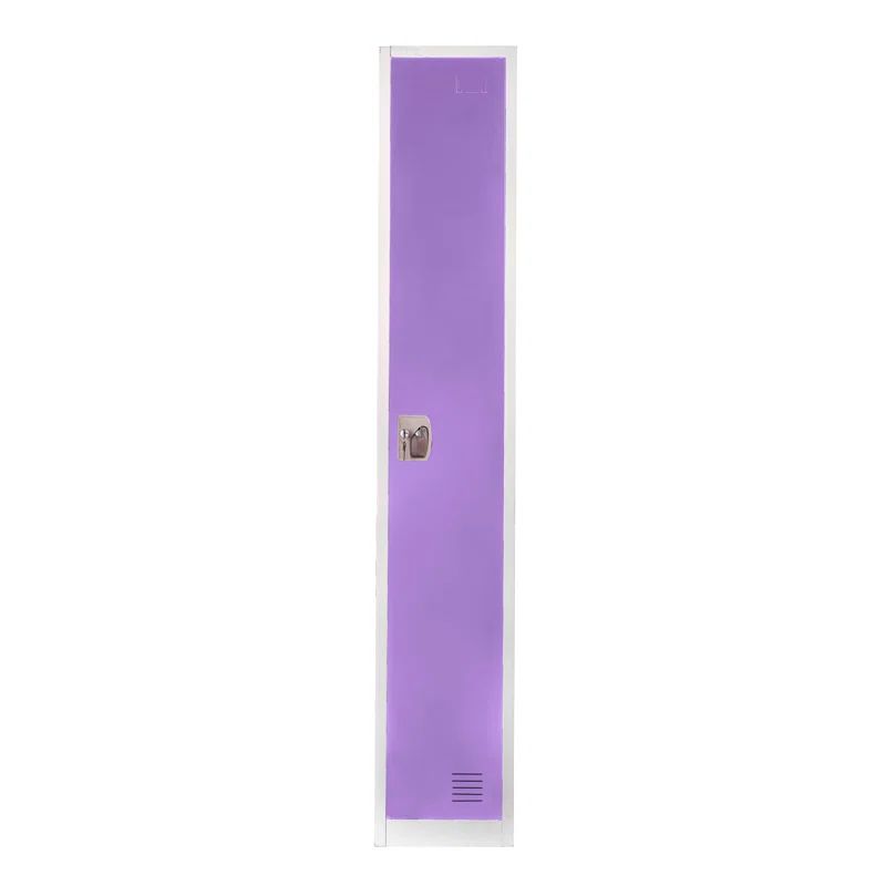 72" Tall Purple Steel Office Locker with Adjustable Shelving