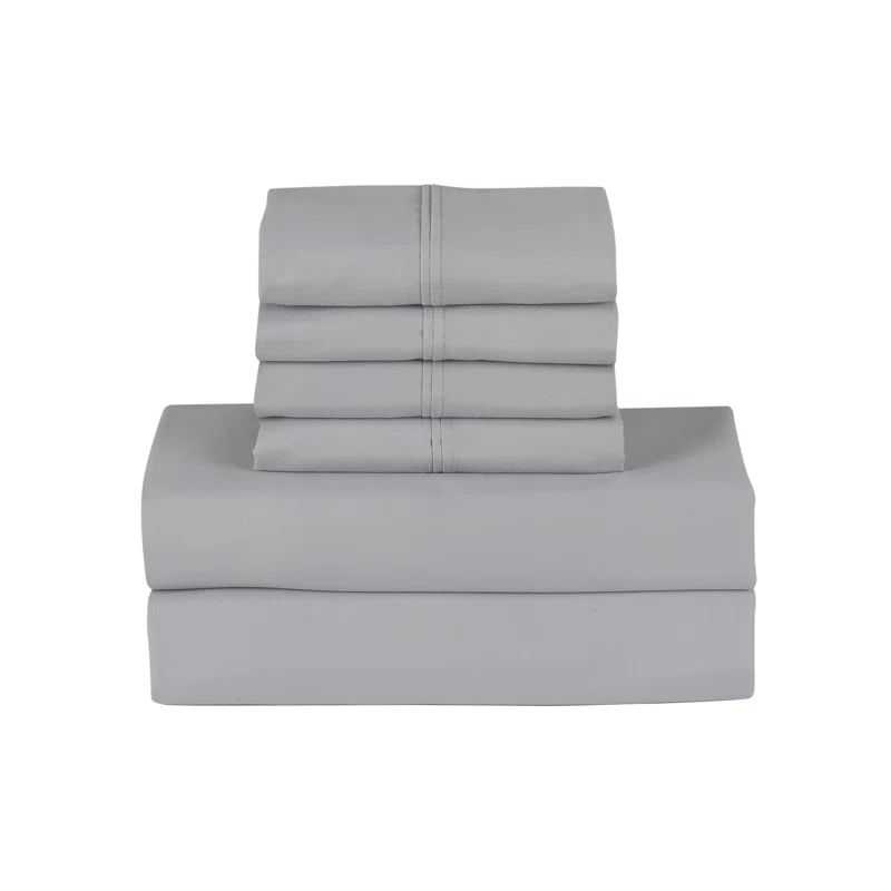 Twin Silver Bamboo 1800 Thread Count Smart Pocket Sheet Set
