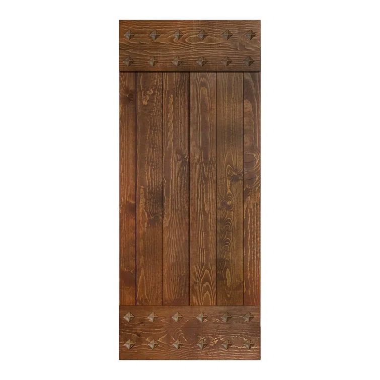 Mid-Century Modern Dark Walnut Solid Wood Barn Door Slab