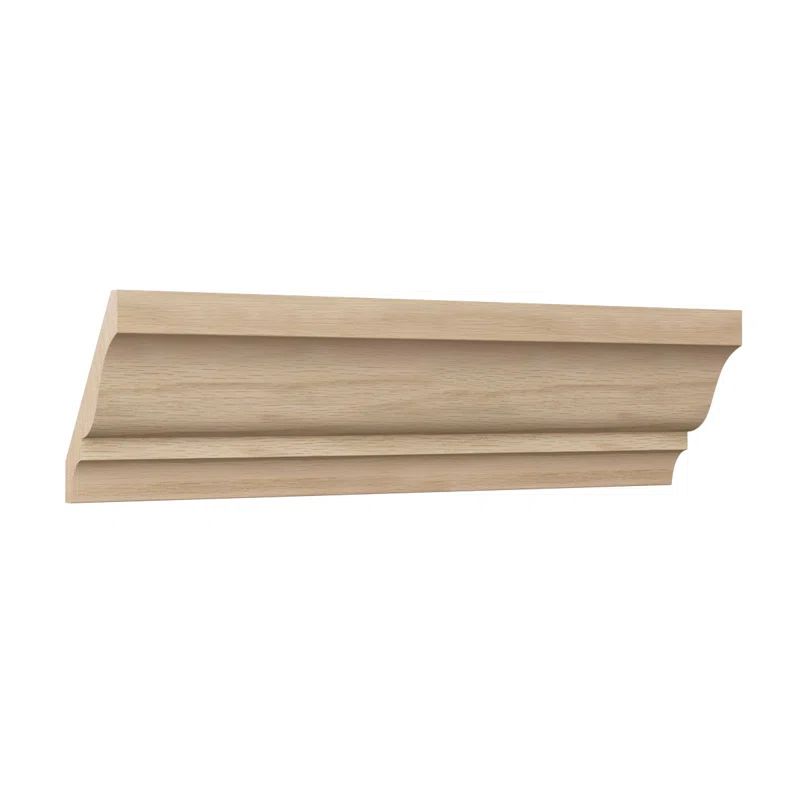 White Oak 96" Crown Molding with Natural Woodgrain Finish