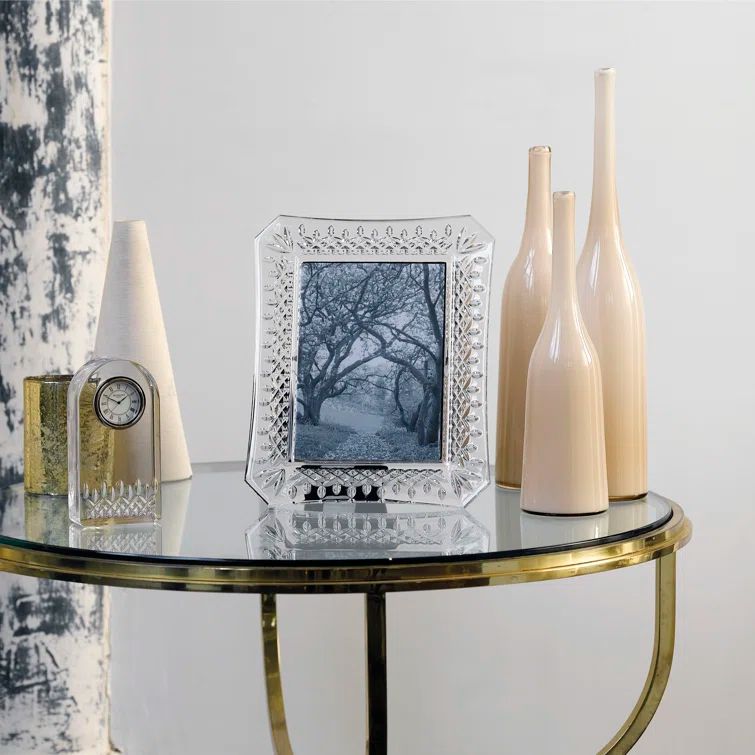 Classic Black Crystal 8" x 10" Leaf Embossed Tabletop Frame