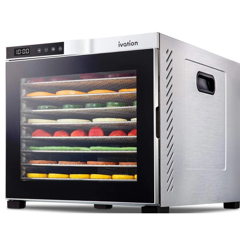 Ivation 10-Tray Stainless Steel Food Dehydrator with Digital Timer