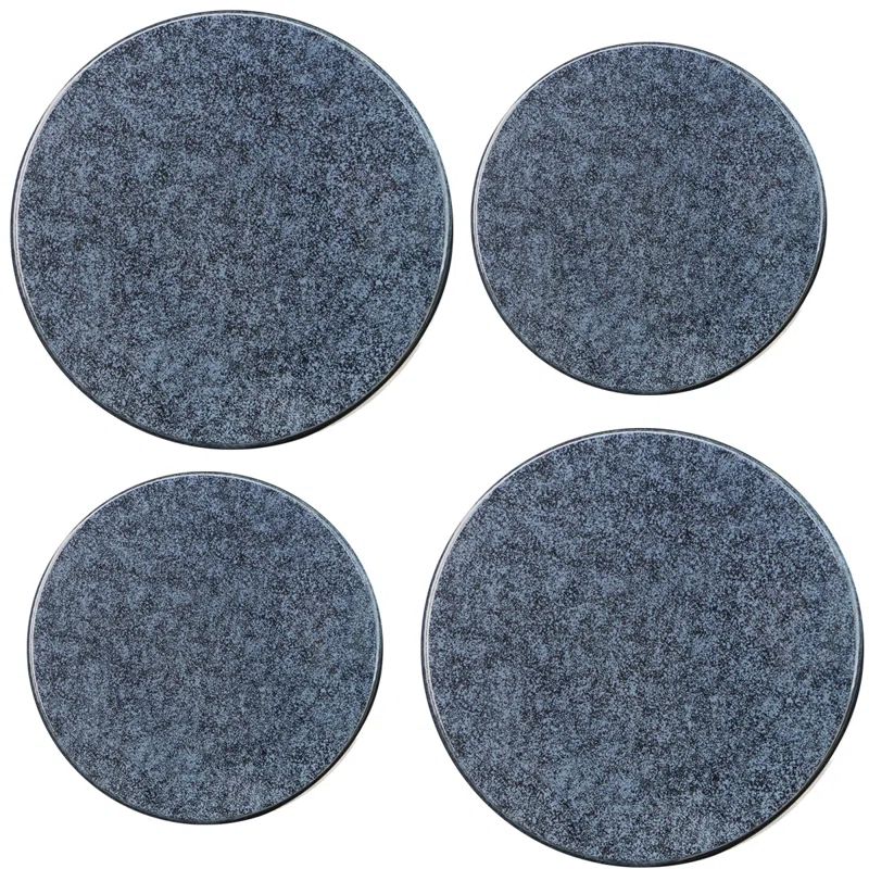 Black Granite Tin Electric Stove Burner Covers Set of 4